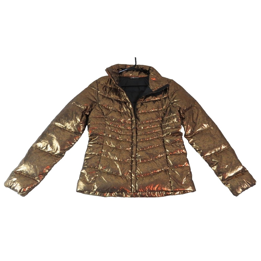 North Face Aconcagua II 550 Crackle Metallic Copper Down Puffer Coat Women's Sm
